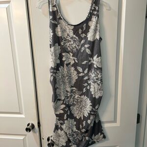 Amazon Gray Floral Midi Dress